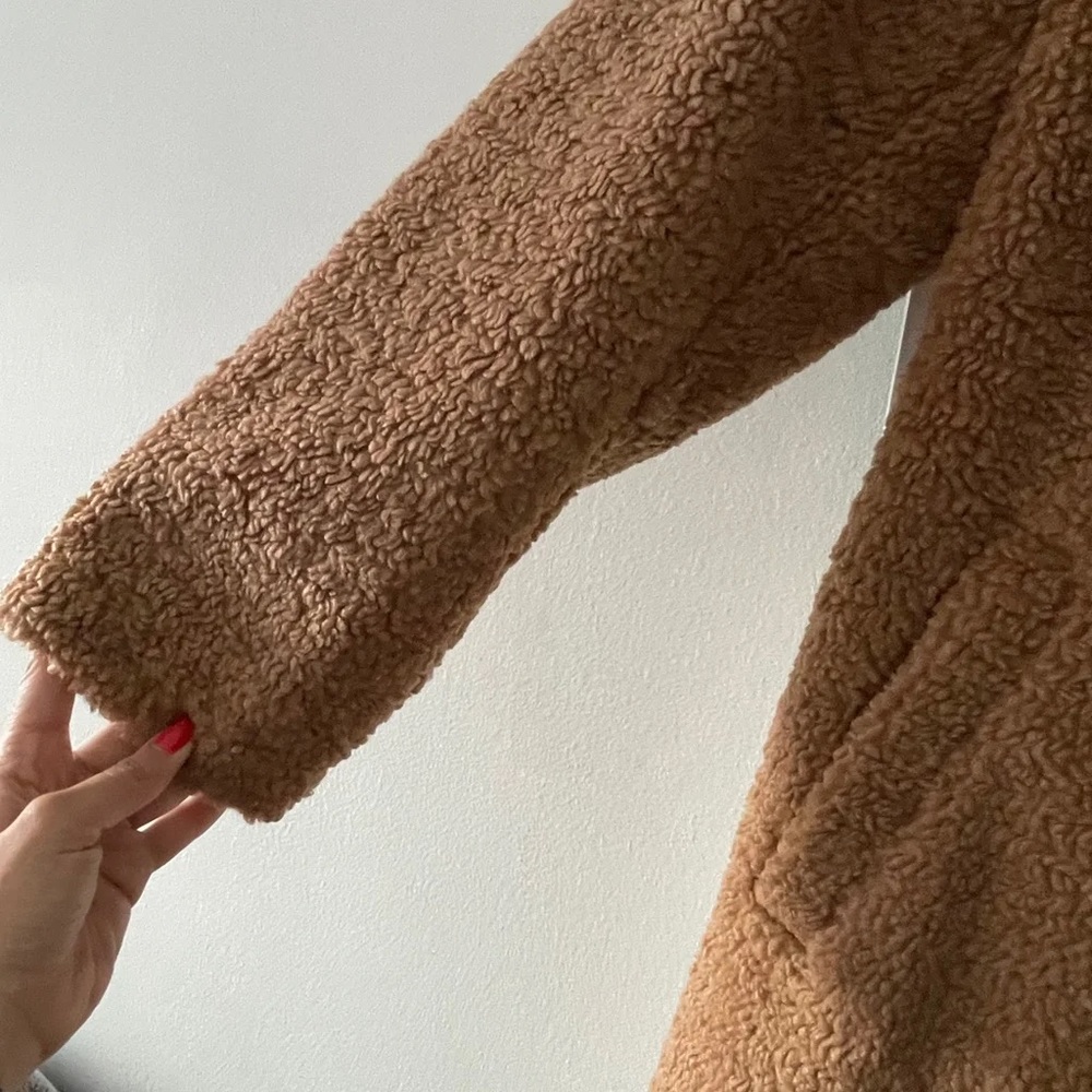 RESERVED: Tailored Teddy Camel Coat - Picture 3 of 14